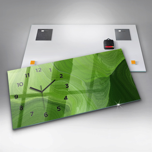 Horizontal wall clock Modern waves