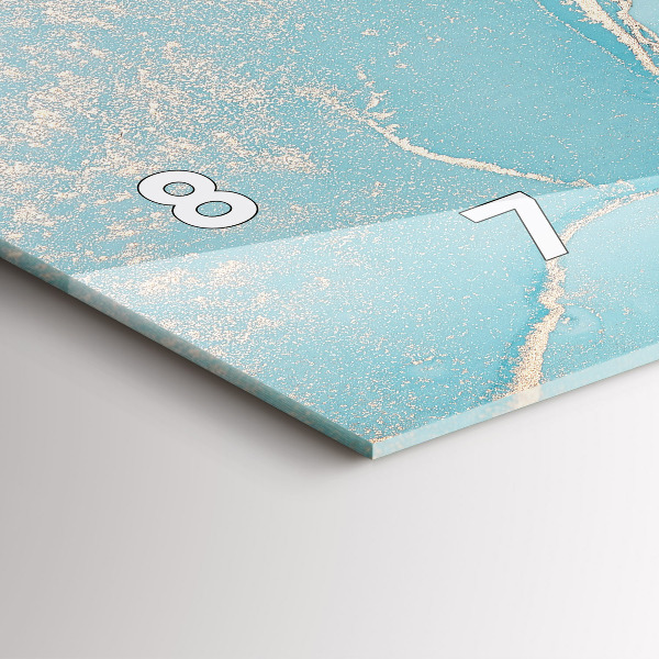 Horizontal wall clock Decorative marble