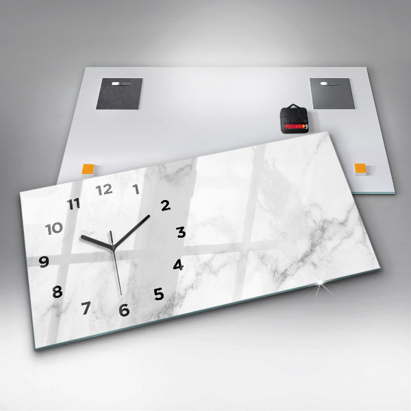 Horizontal wall clock Marble