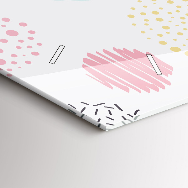 Horizontal wall clock Geometric pattern