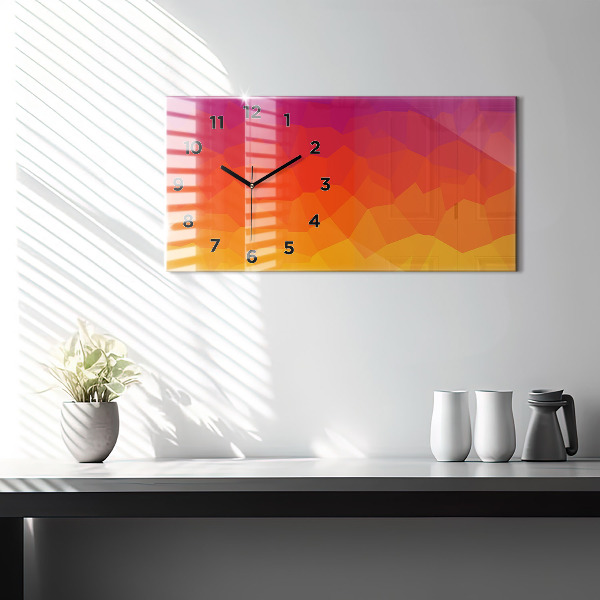 Horizontal wall clock Sunrise