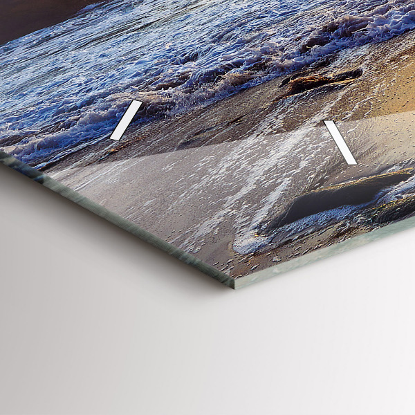 Horizontal wall clock Sunset on the beach