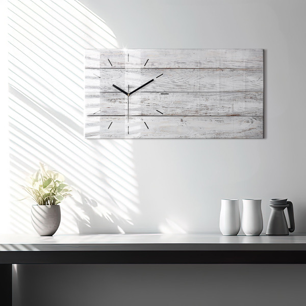Horizontal wall clock Painted boards