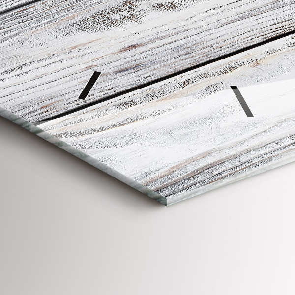 Horizontal wall clock Painted boards