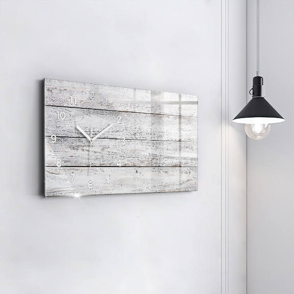 Horizontal wall clock Painted boards