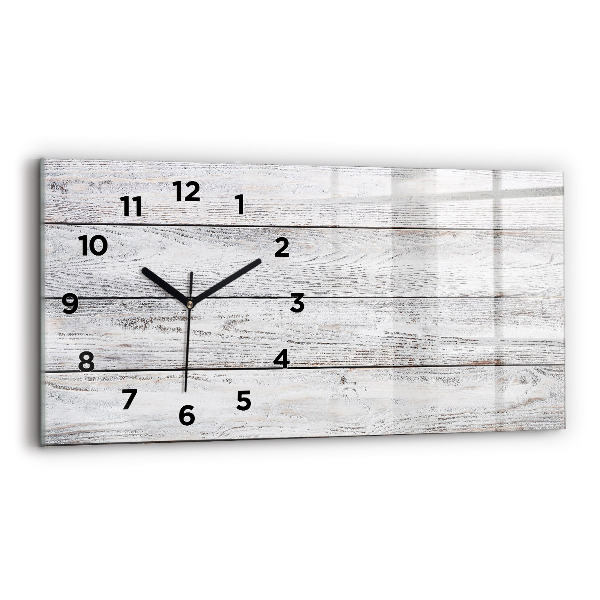 Horizontal wall clock Painted boards
