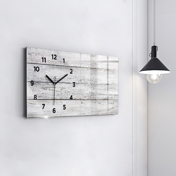 Horizontal wall clock Painted boards