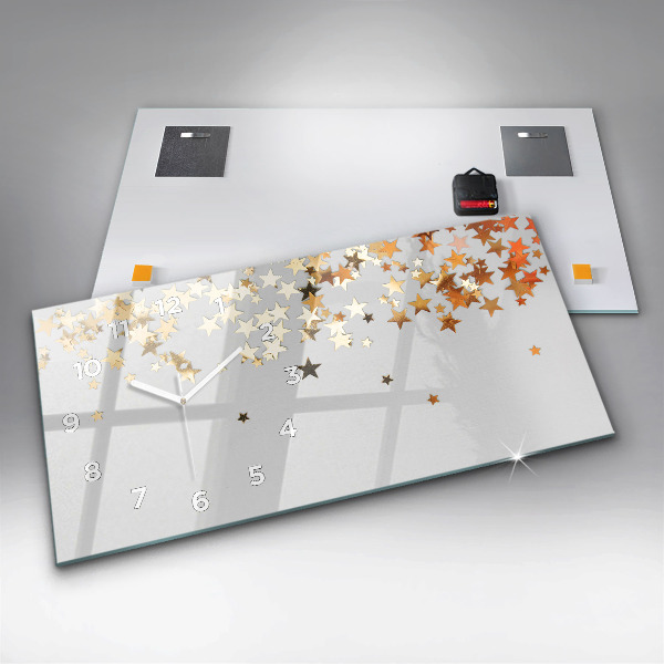 Horizontal wall clock Stars
