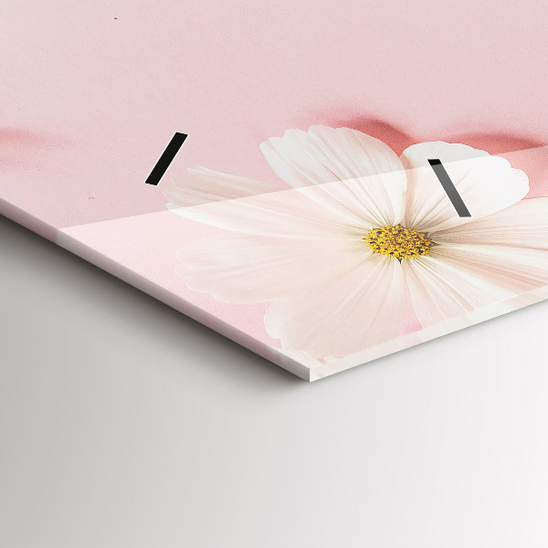 Horizontal wall clock Daisy flowers