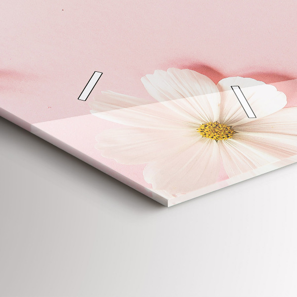 Horizontal wall clock Daisy flowers