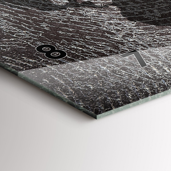 Horizontal wall clock World map concrete