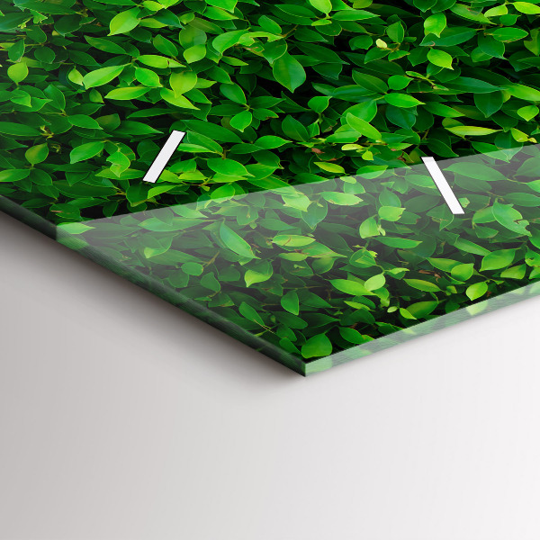 Horizontal wall clock Hedge leaves