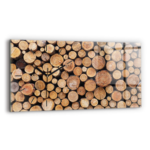 Horizontal wall clock Tree rings