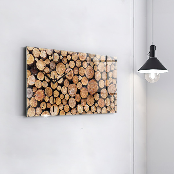 Horizontal wall clock Tree rings