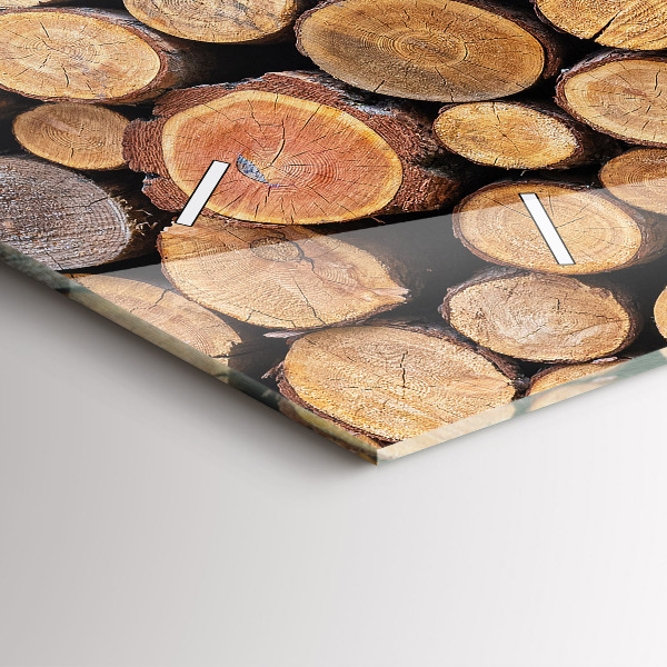 Horizontal wall clock Tree rings