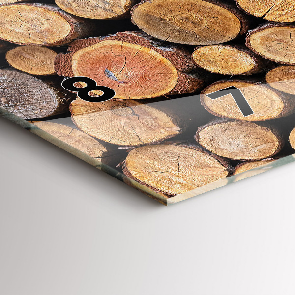 Horizontal wall clock Tree rings