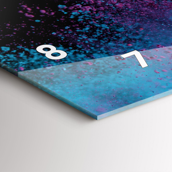 Horizontal wall clock Explosion of colors