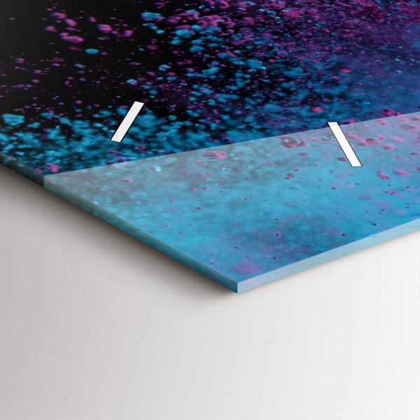 Horizontal wall clock Explosion of colors