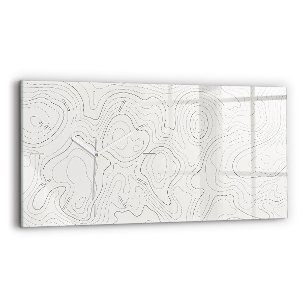Horizontal wall clock Abstraction spots