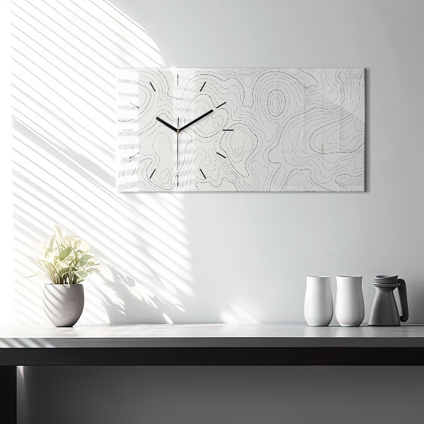 Horizontal wall clock Abstraction spots