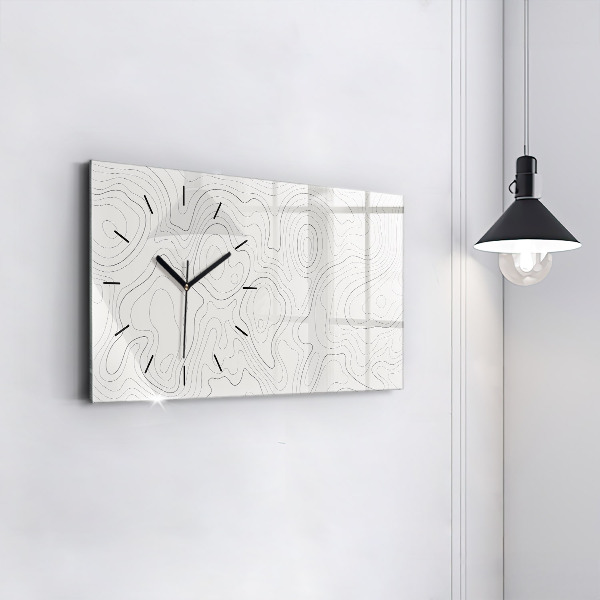 Horizontal wall clock Abstraction spots