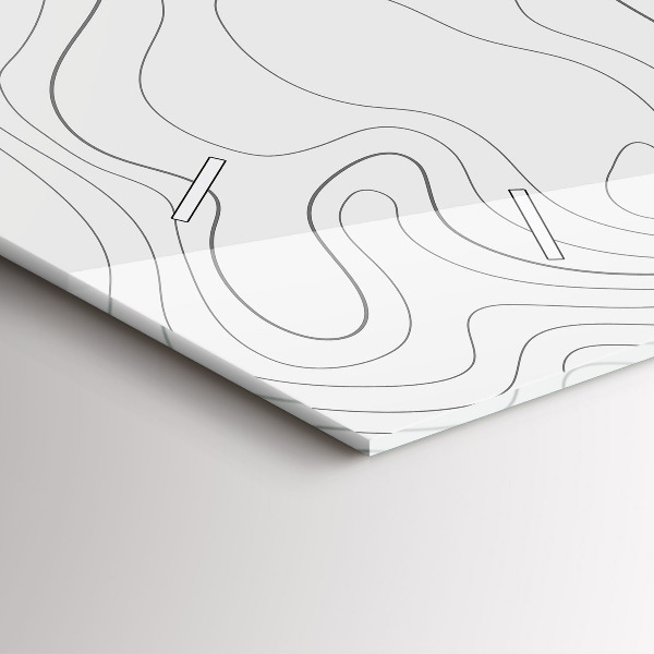 Horizontal wall clock Abstraction spots