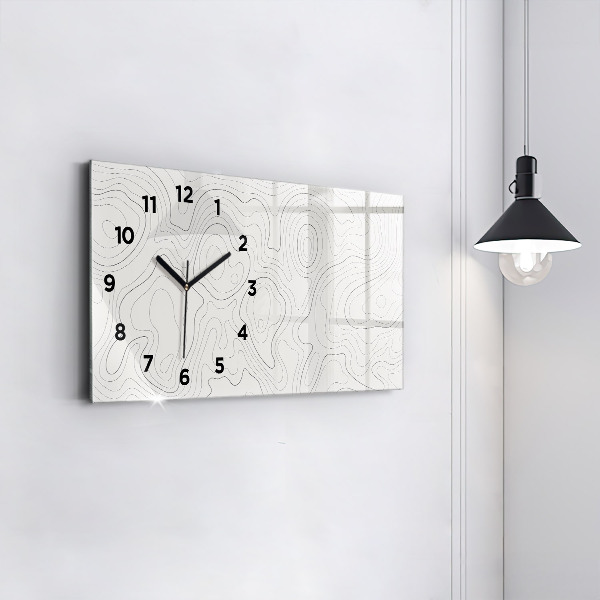 Horizontal wall clock Abstraction spots
