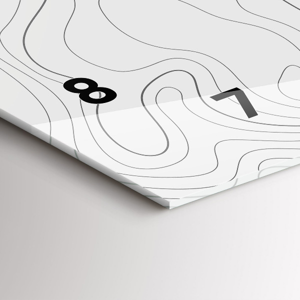 Horizontal wall clock Abstraction spots