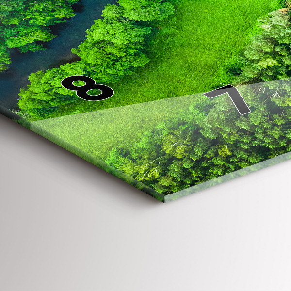 Horizontal wall clock River in the forest