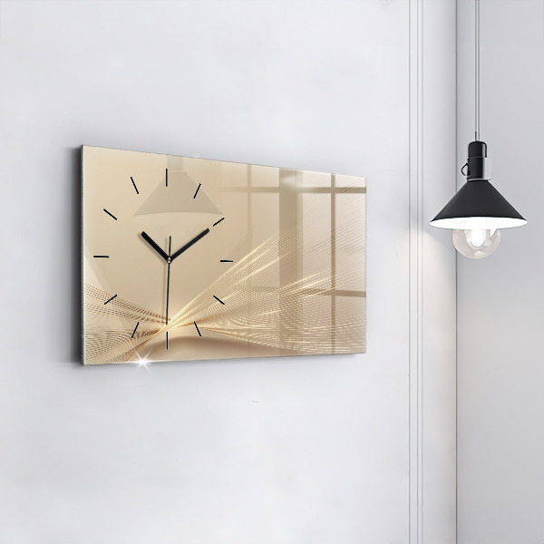 Horizontal wall clock Abstract light