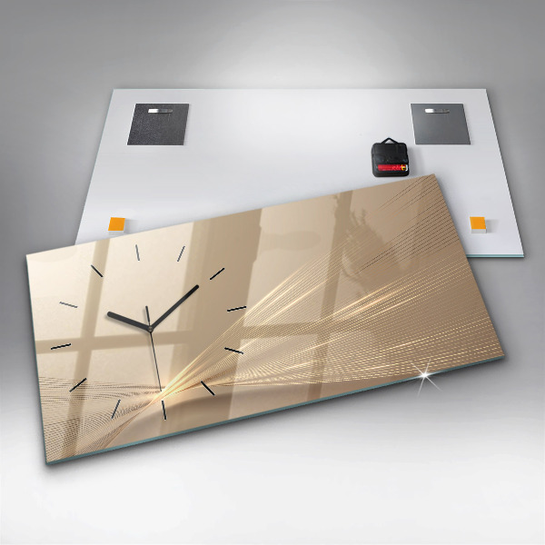 Horizontal wall clock Abstract light