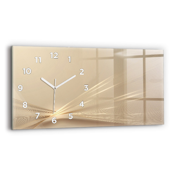 Horizontal wall clock Abstract light