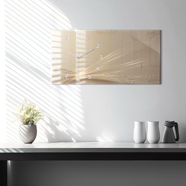 Horizontal wall clock Abstract light