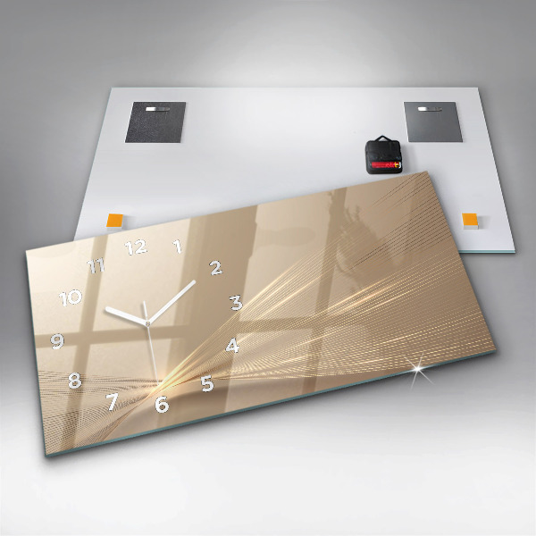 Horizontal wall clock Abstract light