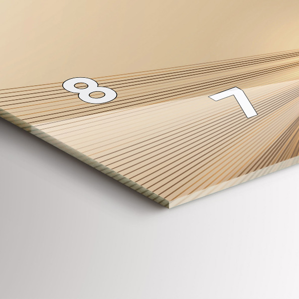 Horizontal wall clock Abstract light