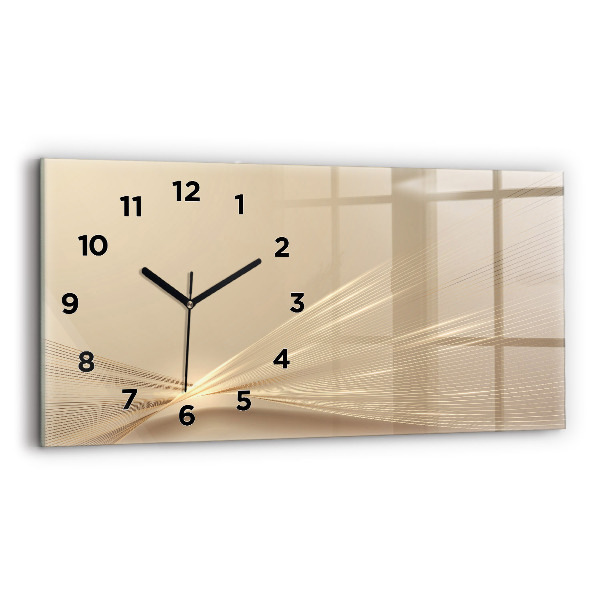 Horizontal wall clock Abstract light