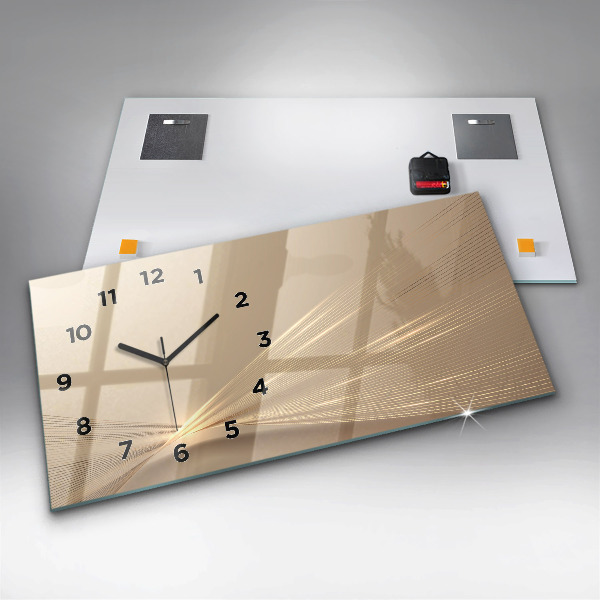 Horizontal wall clock Abstract light