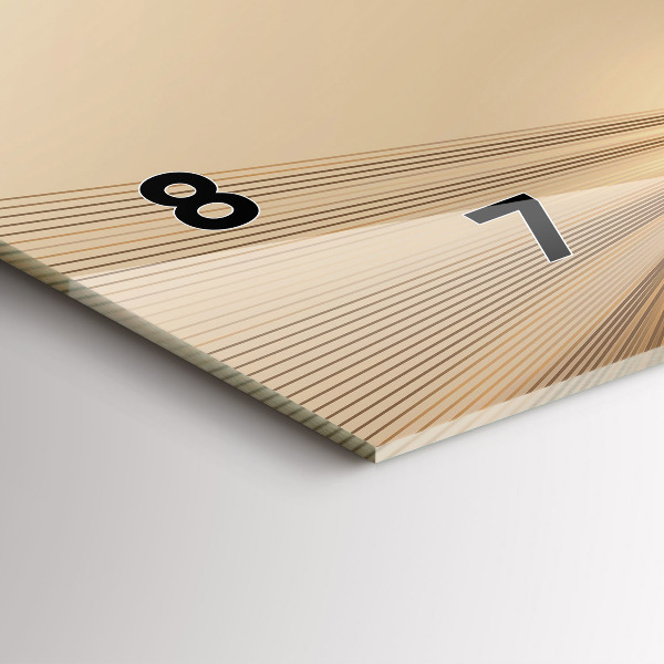 Horizontal wall clock Abstract light