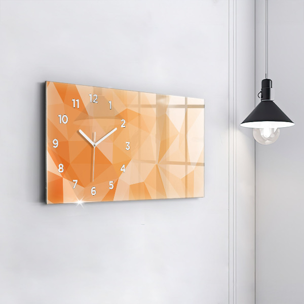 Horizontal wall clock Abstraction triangles