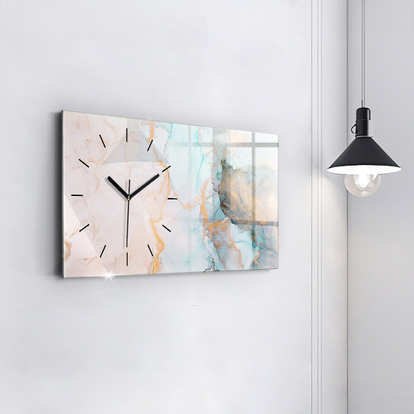 Horizontal wall clock Abstract painting