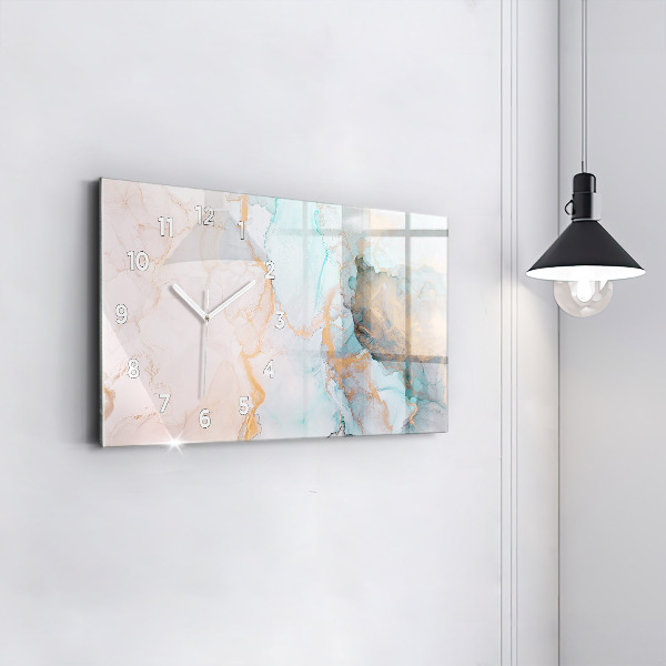 Horizontal wall clock Abstract painting