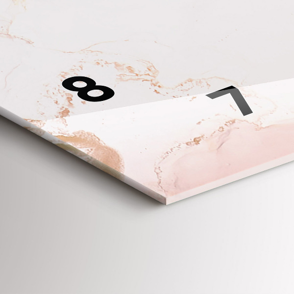 Horizontal wall clock Abstract painting