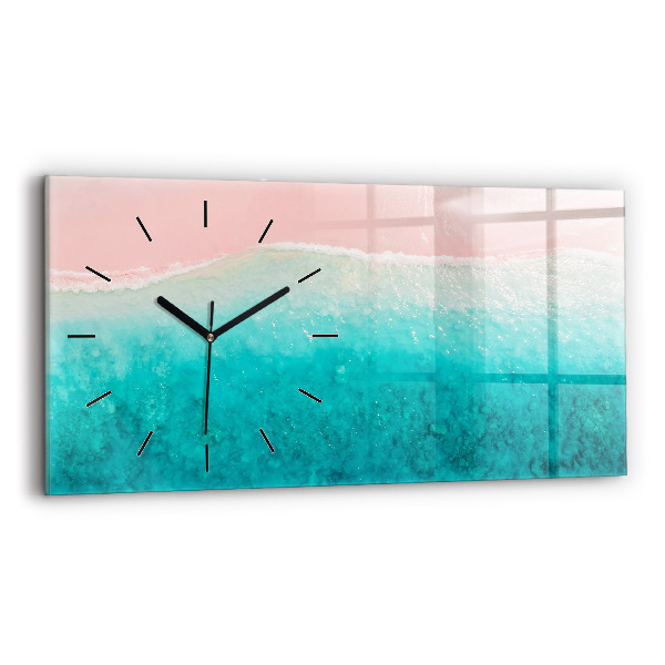 Horizontal wall clock Beach sea sand