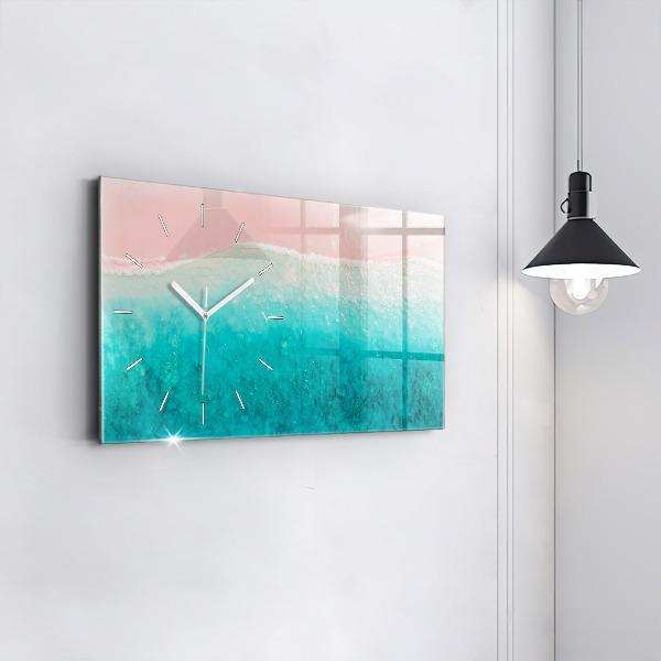 Horizontal wall clock Beach sea sand