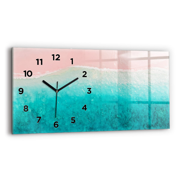 Horizontal wall clock Beach sea sand