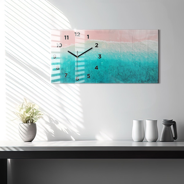 Horizontal wall clock Beach sea sand