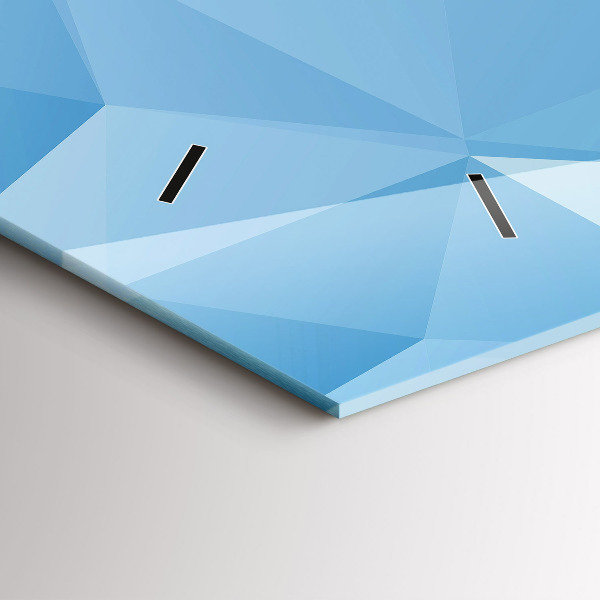 Horizontal wall clock Triangles abstract