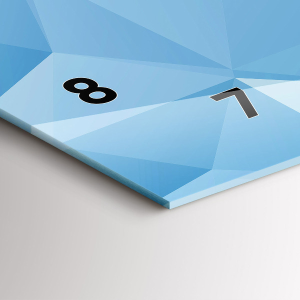 Horizontal wall clock Triangles abstract