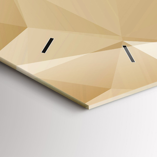 Horizontal wall clock Triangles abstract