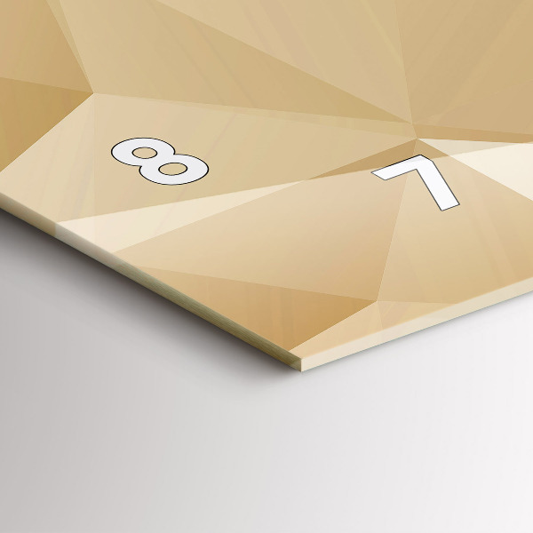 Horizontal wall clock Triangles abstract